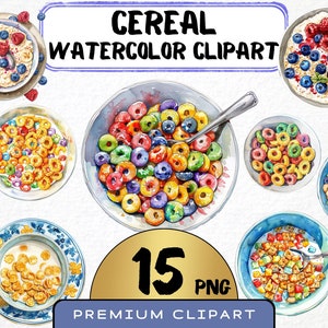 Getreide Clipart 13 Png, Frühstück Corn Flake Grafik, Müslischale, Morgen Essen Illustration, Digitaldruck, kommerzielle Nutzung, Sofort Download