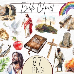 Bibel Clipart 87 Png, Altes Testament Aquarell Neues Testament Jesus Christus, Bibelgeschichten Christliche Clipart, Religiöse Sonntagsschule Kunst