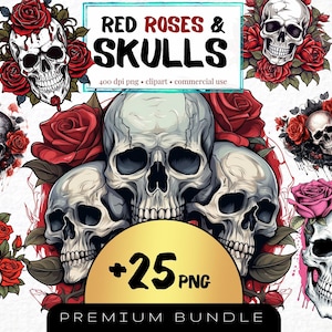 Explore a captivating clipart set featuring skulls and roses in diverse designs. Perfect for Gothic, tattoo, and edgy-themed projects. Find skull and rose illustrations, vintage motifs, and more!" Halloween, Skulls, Skull Clipart, Halloween Art