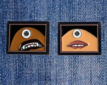Red Dwarf Tarka Dal and Bhindi Bhaji Soft Enamel Pin Set