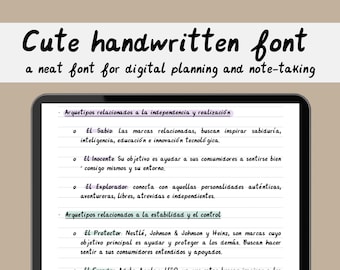 Metodica handgeschriebene Schriftart für digitale Agenda und Notizen