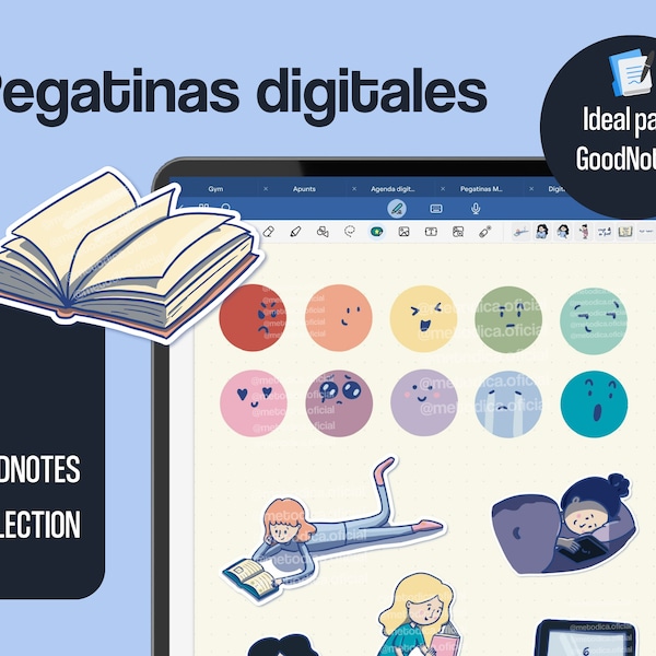 Pegatinas digitales para Diario de Lecturas | GoodNotes
