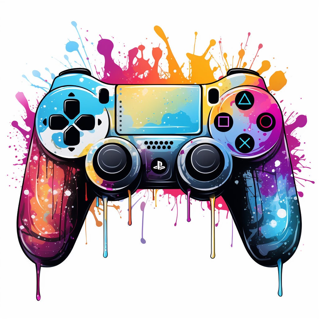 Watercolor PS5 Controller Art 11 PNG Designs digital Download Etsy