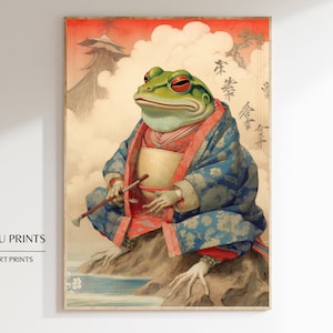 カエル　トビウオ　絵画　自作 Amazon.co.jp: 3匹のカエルが助け合う 絵画 絵 オルタナティブ