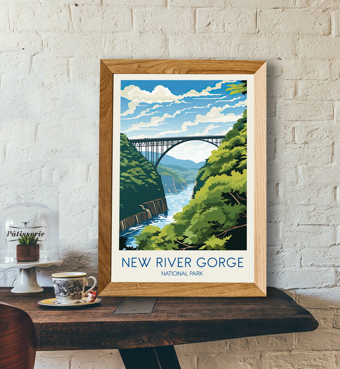 New River Gorge Poster New River Gorge Travel New River - Etsy