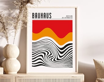 Bauhaus Print, Bauhaus Poster, Gallery Wall Art, Printable Wall Art, Trendy Wall Art, Exhibition Poster, Minimalist Poster, Digital Download