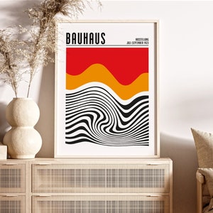 Impresión Bauhaus, cartel Bauhaus, arte de la pared de la galería, arte de la pared imprimible, arte de la pared de moda, cartel de la exposición, cartel minimalista, descarga digital