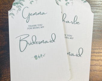 Wedding Gift Tag Personalised Eucalyptus Style, Sage Green Wedding Decor, Luxury Cardstock Wedding Stationery, Custom Wedding Sign Detail