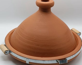 Grand Tajine Marocain : Poterie Traditionnelle Faite à la Main, Diamètre 36cm