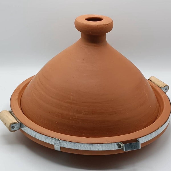 Grand Tajine Marocain : Poterie Traditionnelle Faite à la Main, Diamètre 36cm