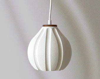 Pendant light made with biosourced and reused materials - Flower