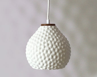 Pendant light made with biosourced and reused materials - Bubbles