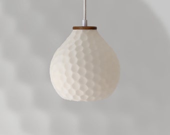 Pendant light made with biosourced and reused materials - Golf