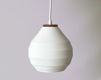 Pendant light made with biosourced and reused materials - Lantern