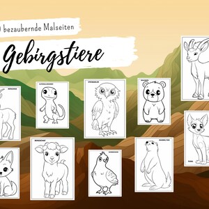 10 adorable mountain animal colouring pages to print for kids