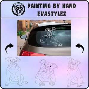 Dog/Old English Bulldog - Car decal