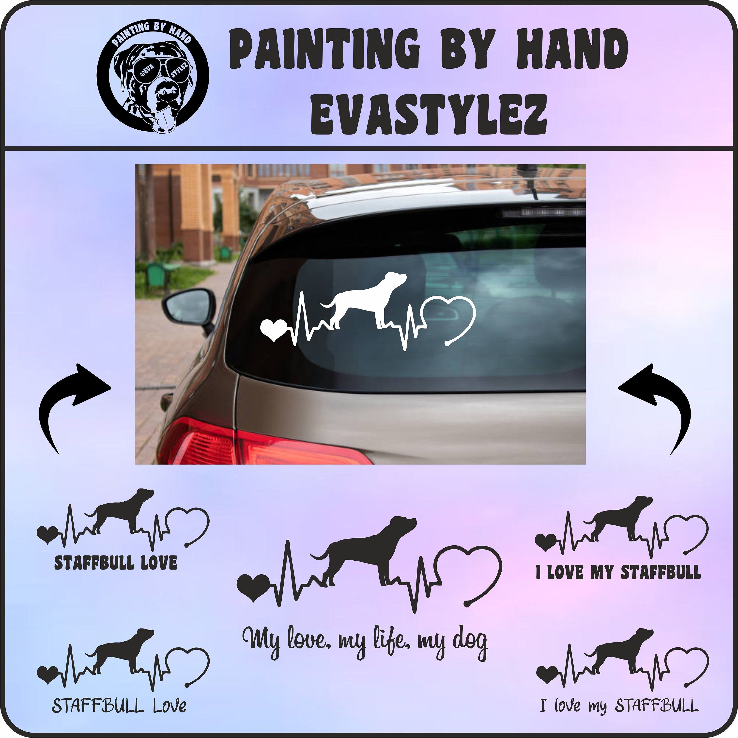 American Staffordshire Terrier Sticker – 15x18cm, Gekleurd, Zonder Achtergrond, 5 Jaar Buitenbestendig, Wasbaar En Verwijderbaar