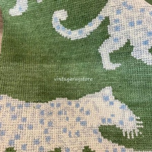 Leopard rug Handknotted rug oushak Wool Rug For Living Room , Kids room , Bedroom, Animal Shape Carpet , Gift for Home area rug  8×10 rug