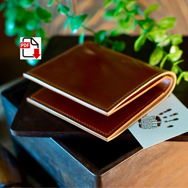 Bifold Wallet PDF Pattern: 6 Card Slots (3/3.85/4mm Stitch)