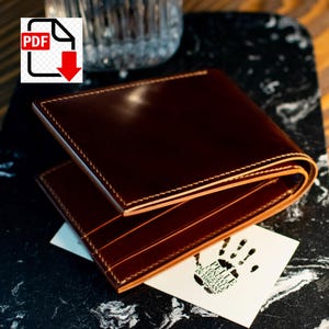 PDF Brieftasche Muster, PDF Bifold Brieftasche, PDF Muster, Leder Brieftasche Muster, Bifold Brieftasche Vorlage, Leder Schnittmuster