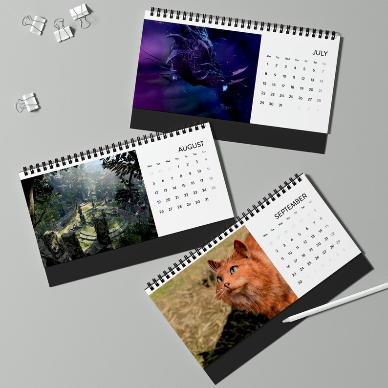 Baldur's Gate 3 Desk Calendar 2024 GRID for Dnds and BG3 Fans Etsy