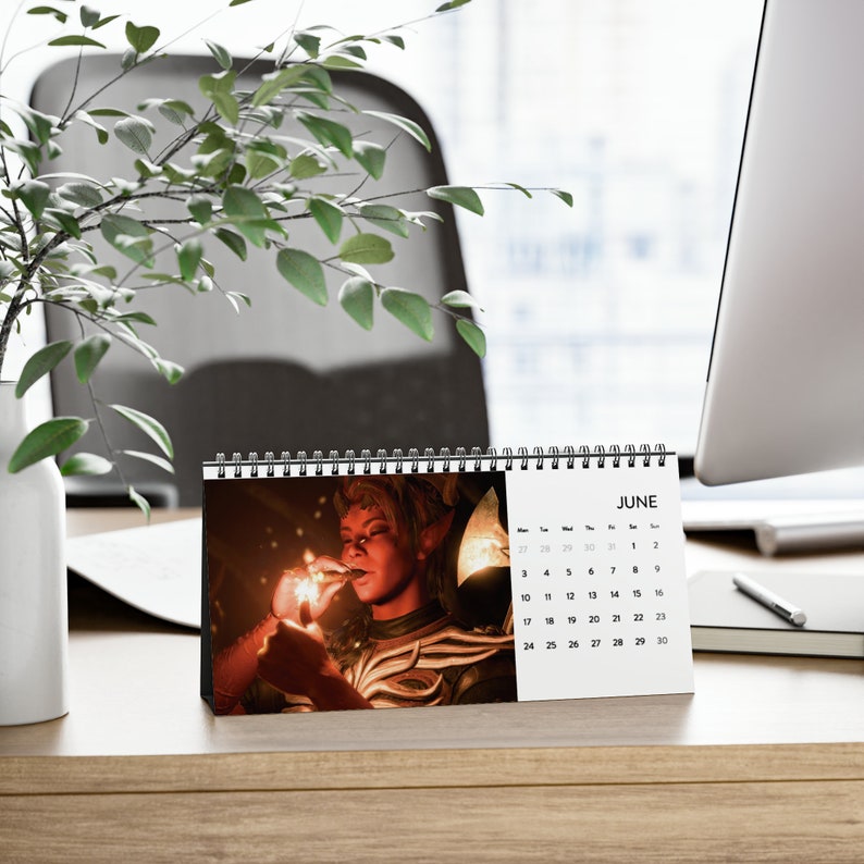 Baldur's Gate 3 Desk Calendar 2024 GRID for Dnds and BG3 Fans Etsy
