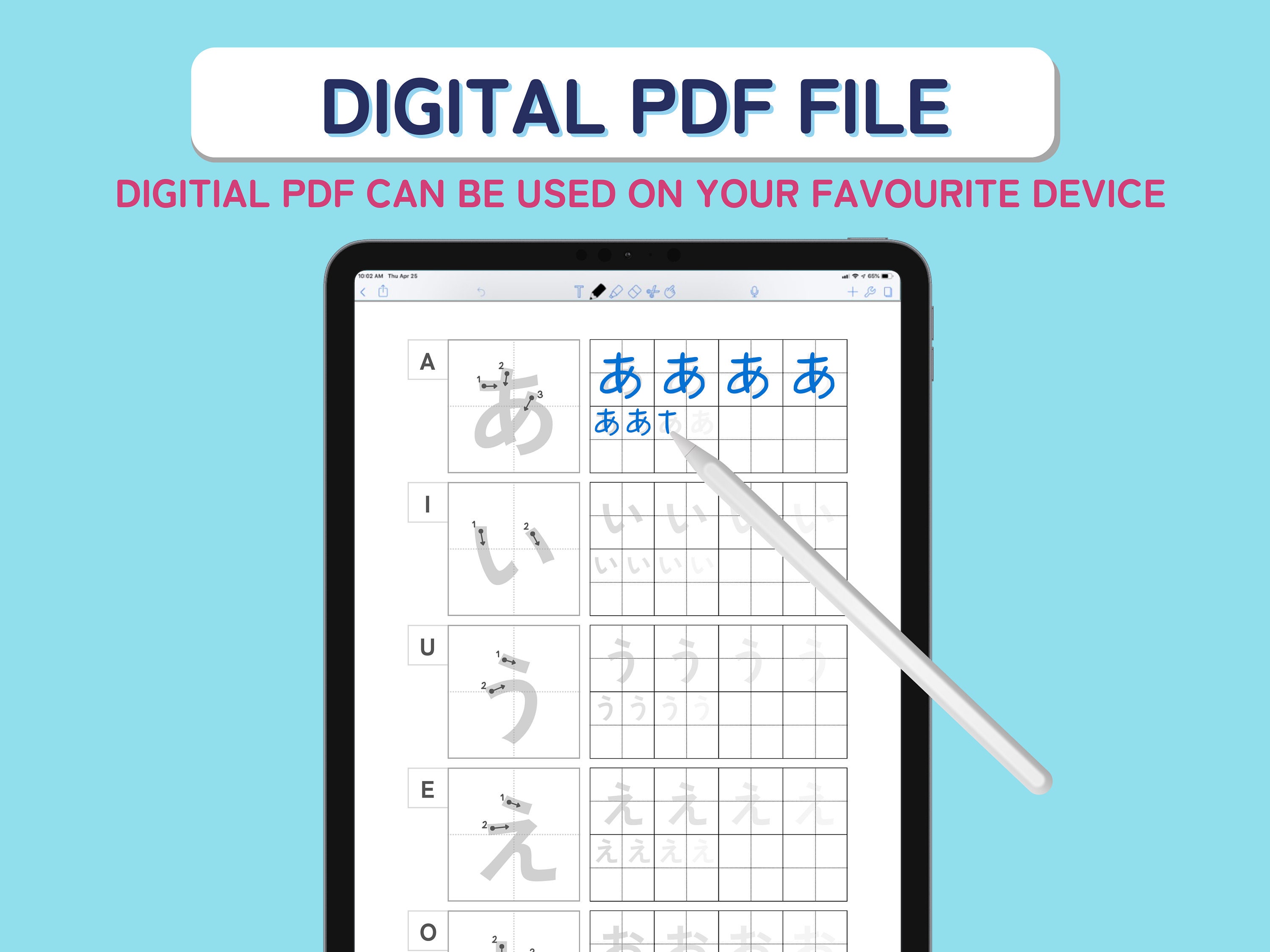 Hiragana Practice Worksheets - Digital & Printable - Bonus Hiragana ...