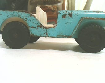 Vintage 1960s Tonka Jeep: Mint Green Pressed Steel Toy Truck - Etsy