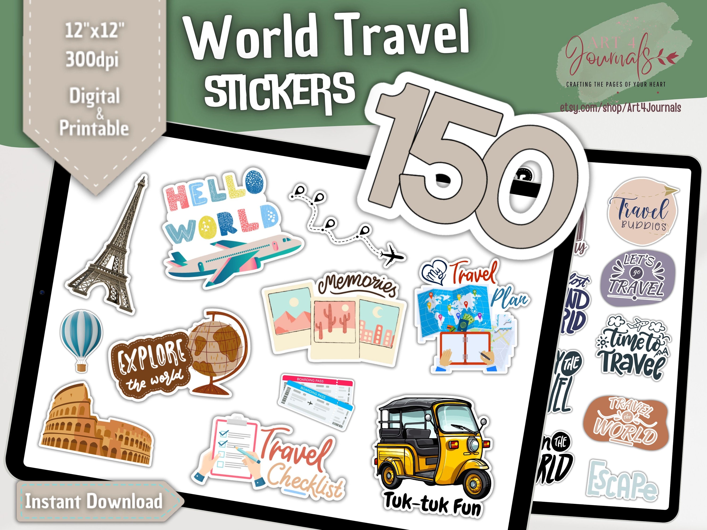 Travel Sticker White Transparent, Cute Travel Sticker, Travel, Sticker,  Vacation PNG Image For Free Download