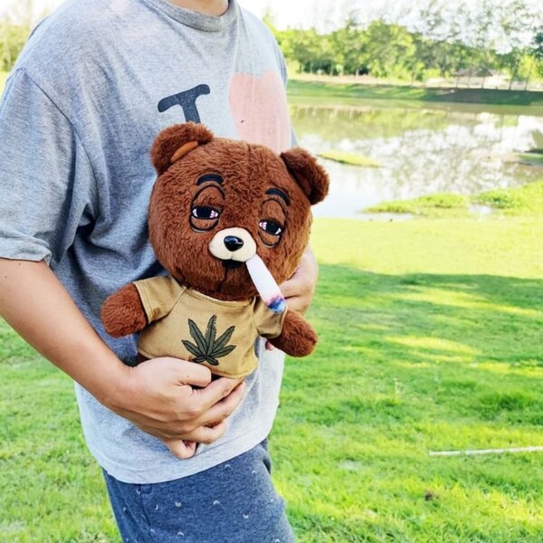 Weedy The Bear by Feeny Babies, Cannabis Bear, Weedy Bear, Weed Bear, Cannabis Plushie, Smoke Weed Plushie, Cannabis Bear, Feeny Babies