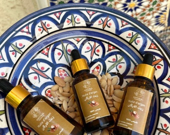 Moroccan Argan oil 30 ml,Natural and Pure| Set of 3| Moroccan hand made.