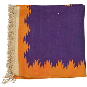 Reversible Cotton Flatweave Punjabi Dhurri Rugs Handmade Cotton Dhurrie Kilim Rug Natural Area Indian Dhurrie Rugs Wall Tapestry Art Gift