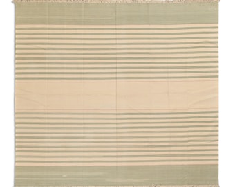 Alfombra reversible de algodón hecha a mano, Dhurrie india tejida a mano con tintes vegetales, alfombra lavable y sostenible de tejido plano para la decoración del hogar y el dormitorio.
