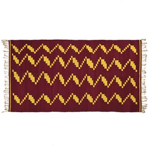 Handmade Cotton Dhurrie Punjabi Rug Reversible Cotton Flatweave Dhurri Rugs Kilim Rug Natural Area Indian Dhurrie Rugs Wall Tapestry Art