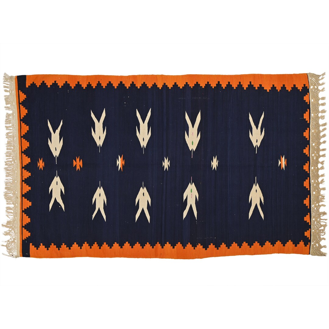 Punjabi Rugs Handmade Cotton Traditional Punjabi Area Rug Reversible Flatweave ...