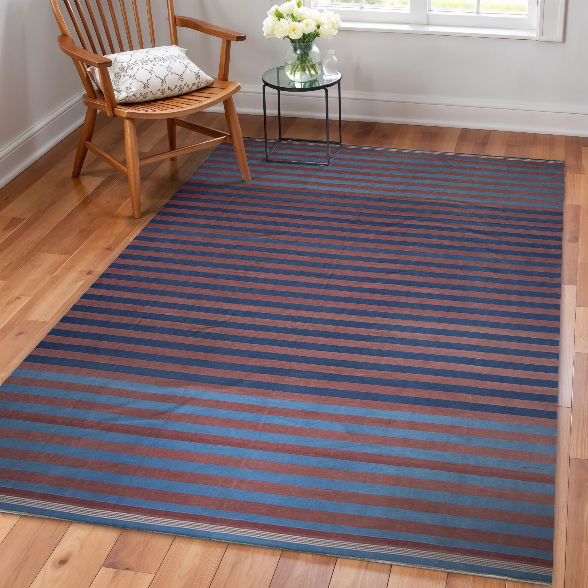 Indian Dhurrie Rug - Etsy Indian Dhurrie Rug - Etsy