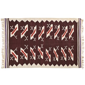 Reversible Cotton Flatweave Punjabi Dhurri Rugs Handmade Cotton Dhurrie Rug Kilim Rug Natural Area Indian Dhurrie Rugs Wall Tapestry Art
