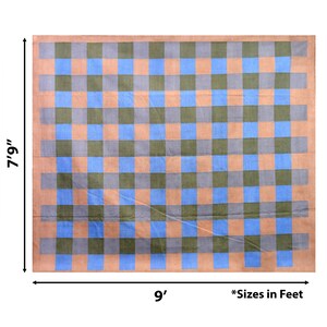 Modern Handmade Check Box Pattern Cotton Area Rug Flat Weave - Etsy
