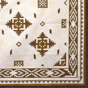 Handwoven Geometric Kilim Rug – Natural Cotton & Wool Dhurrie | Reversible Flat Weave Area Rug for Living Room, Bedroom or Patio Home Decor