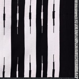 Black And White Stripe Flatweave Cotton Dhurries Customize Modern handwoven area Rug Natural Dyed Indian Dhurrie by The Marchant Of Rugs