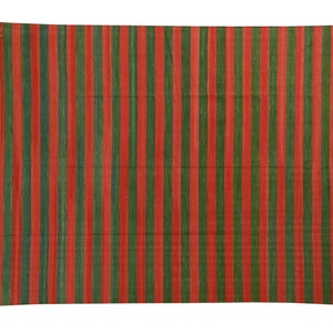 Reversible Handmade Cotton Rug, Handwoven Vegetable Dyed Indian Dhurrie For Decor, Flat weave Washable Sustainable Rug Bedroom Decor