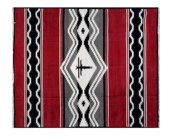 Handmade Flat Weave Kilim Rug, Trendy Cotton Geometric Pattern Reversible Dhurrie, Home And Living Room, Bedroom, Hallway Area Décor Rug