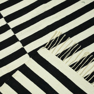 CUSTOMISE Handmade Area Rug Cotton Hand Woven Premium Quality Boho Style Rug Natural Modern Decor Inspired Indian Art Dhurrie