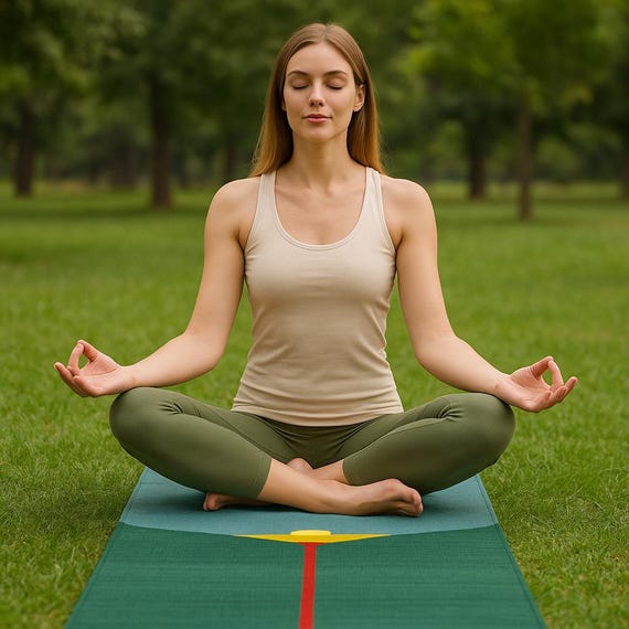 Organic Herbal Cotton Yoga Mat 2x6 Ft | Sunrise Mountain Yoga Rug