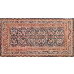 Vintage Handwoven Thick Pile Constructin 3 x 5.9 Ft Carpet Hand-spun yarn Agra Carpet/Rug Antique Handmade Living Room Office Rug Carpet