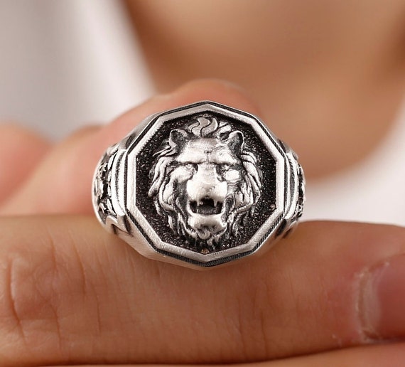 Chevaliere homme lion argent hotsell