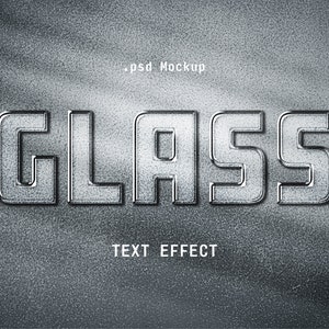 Glass Text Effect für Photoshop / Glossy Text Effect Template