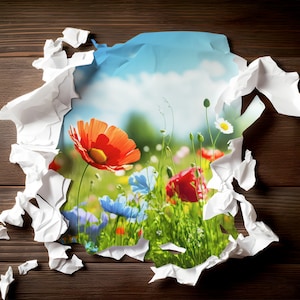 Mockup di carta strappata/Effetto carta strappata per Photoshop/Modello di mockup di carta danneggiata