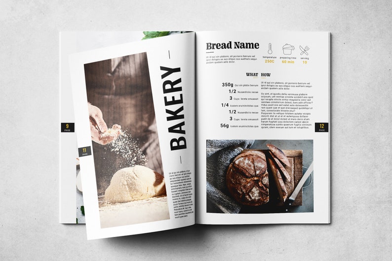 Cookbook Layout Template / Canva Recipe Book Template / Cookbook ...