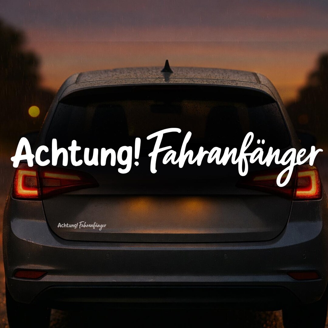 Auto Aufkleber | Achtung Fahranfänger Anfänger Auto Car | Versch ...